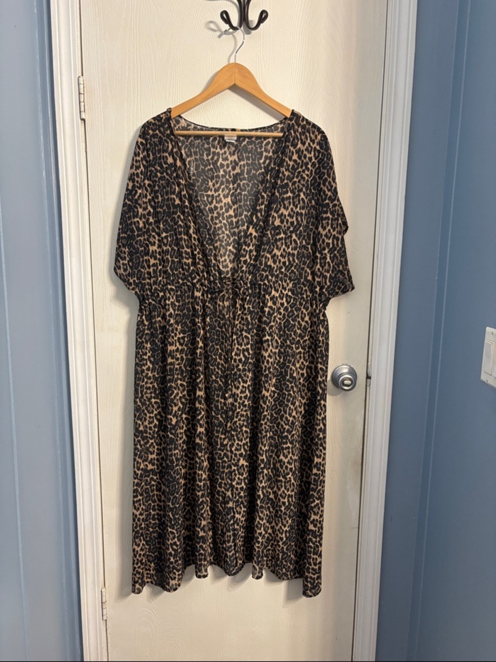 Swim Coverup -Leopard Print Women’s Brown & Black